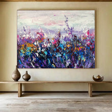 Load image into Gallery viewer, Purple &amp; Colorful Meadow Abstract - Dreamy Living Room or Bedroom Art LargeART1531

