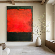 Load image into Gallery viewer, “Red and Black Color - Field” - Dramatic Color - Field Art on Canvas DKH1614
