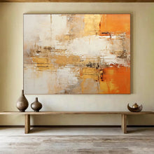 Load image into Gallery viewer, Warm Orange and Beige Abstract Layers Abstract acrylic painting DLZ096
