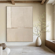 Load image into Gallery viewer, Minimalist White Abstract Canvas Painting, Ideal for Modern Hallway &amp; Minimalist Bedroom LargeART1304
