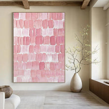Load image into Gallery viewer, Soft Textured Abstract Art, Blush - Toned Squares for Whimsical Nursery &amp; Bohemian Bedroom LargeART2266
