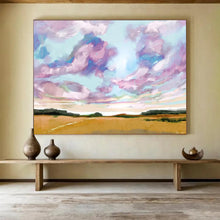 Load image into Gallery viewer, Cheerful Sky - Field Abstract Acrylic painting DLZ149
