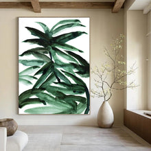 Load image into Gallery viewer, Vibrant Green Foliage – Watercolor Plant Study with Bold Strokes DTP243
