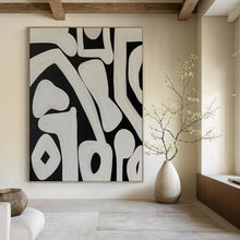 Load image into Gallery viewer, Black - White Curved Abstract Acrylic Art, Great for Music Room &amp; Creative Studio LargeART0989
