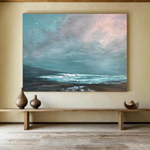 Load image into Gallery viewer, Pastel Starry Sea Abstract Art for Bohemian Bedroom &amp; Light - Filled Café DKH106
