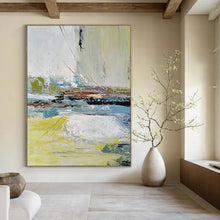 Load image into Gallery viewer, “Colorful Ripple” – Multihued Abstract Acrylic with Textured Layers DTP052
