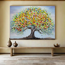 Load image into Gallery viewer, Colorful Tree Impasto - Whimsical Living Room Art LargeART1537
