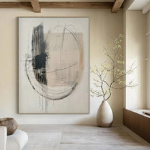 Load image into Gallery viewer, Monochrome Minimalist Abstract Art for Contemporary Office &amp; Zen - inspired Lounge LargeART0932
