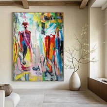 Load image into Gallery viewer, Colorful Figure Abstract Painting, Ideal for Bohemian Living Room &amp; Creative Studio LargeART1324

