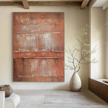 Load image into Gallery viewer, Rustic Brown Abstract Painting, Ideal for Industrial Living Room &amp; Vintage Café LargeART2303
