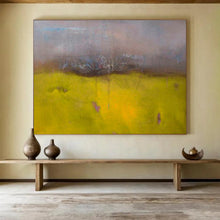 Load image into Gallery viewer, Yellow - Dominant Abstract Field Painting On Canvas DKH379
