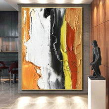 Load image into Gallery viewer, Bold Color Strokes on White Acrylic Art - Ideal for Modernist Studio &amp; Eclectic Dining Room LargeART0612
