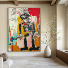 Load image into Gallery viewer, “Spiky - Haired Abstract Robot Figure” – Energetic Figurative Art with Dynamic Lines DTP109
