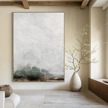 Load image into Gallery viewer, Misty Horizon in Gray – Abstract Landscape Oil Painting with Subtle Textures DTP221
