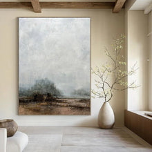 Load image into Gallery viewer, “Misty Field &amp; Sky” - Atmospheric Landscape Art on Canvas DKH1510
