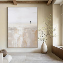 Load image into Gallery viewer, Solitary Figure Abstract Canvas Painting, Ideal for Contemplative Bedroom &amp; Minimalist Meditation Room LargeART1312
