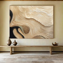 Load image into Gallery viewer, Golden Wave - Like Textured Art Abstract acrylic painting DLZ101
