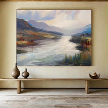 Load image into Gallery viewer, Textured River - Mountain Abstract Painting DKH469
