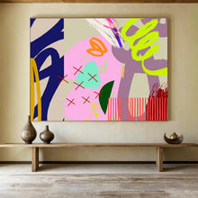 Load image into Gallery viewer, Neon - Hued Abstract Painting for Trendy Nightclub &amp; Modern Art Pop - up DKH200
