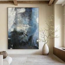 Load image into Gallery viewer, Abstract Painting, Monochromatic Blue - Gray Fusion - Suits Dining Room &amp; Hallway LargeART2335
