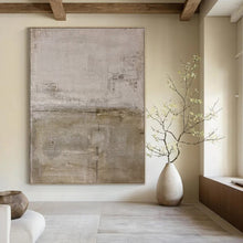 Load image into Gallery viewer, Light Gray Textured Abstract Art for Scandinavian - style Office &amp; Serene Home Library LargeART0957
