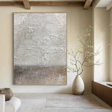 Load image into Gallery viewer, “Textured Grey Abstraction” - Rustic Abstract Art on Canvas DKH1491
