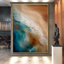 Load image into Gallery viewer, Custom Large Beach Wave Resin - Like Art - Perfect for Coastal Bedroom &amp; Beachfront Café LargeART0765
