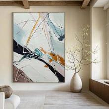 Load image into Gallery viewer, “Rhythmic Motion” – Colorful Stroke - filled Abstract Acrylic for Dynamic Energy DTP046
