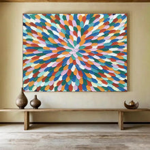 Load image into Gallery viewer, Colorful Petal - Shaped Abstract Painting for Bohemian Living Room &amp; Artistic Café DKH121
