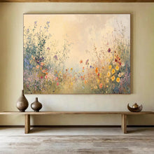 Load image into Gallery viewer, Soft - Toned Wildflower Meadow Abstract Painting on Canvas - “Dreamy Fields” DKH693
