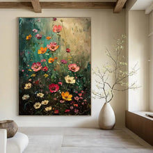 Load image into Gallery viewer, “Wildflower Meadow” - Impressionistic Floral Art on Canvas DKH1554

