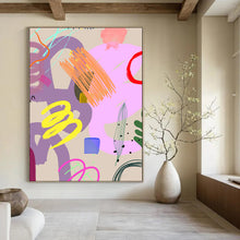 Load image into Gallery viewer, Pastel Abstract Playground Art, Suited for Minimalist Nursery &amp; Light - Filled Reading Nook LargeART2008
