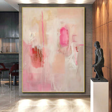 Load image into Gallery viewer, Large - Format Pink - Toned Abstract Drizzle Art for Boudoir &amp; Girls’ Bedroom LargeART0440
