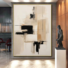 Load image into Gallery viewer, Large - Format Neutral Tonal Abstract Art for Serene Bedroom &amp; Minimalist Office LargeART0530
