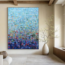 Load image into Gallery viewer, Blue - Toned Abstract Mosaic - Ideal for Home Office &amp; Meditation Space LargeART2349
