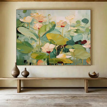 Load image into Gallery viewer, Soft - Colored Lotus Pond Abstract acrylic painting DLZ089
