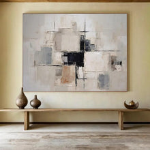 Load image into Gallery viewer, Neutral Geometric Abstract - Elegant Hallway Art LargeART1579
