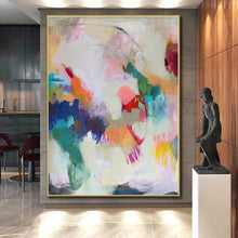 Load image into Gallery viewer, Hand - painted Large - scale Colorful Abstract Fusion Acrylic Art for Artistic Living Rooms LargeART0094
