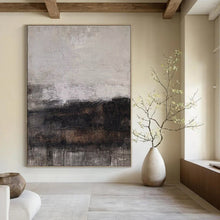 Load image into Gallery viewer, Grey - Black Deep Abstract Acrylic Art, Ideal for Art Studio &amp; Fireplace Sides LargeART0983
