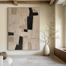 Load image into Gallery viewer, Black and White Collage - like Abstract Art for Modern Art Gallery &amp; Industrial - style Home Office LargeART0952
