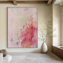 Load image into Gallery viewer, Pink - Hued Abstract Painting, Perfect for Romantic Bedroom &amp; Feminine Boutique LargeART2283
