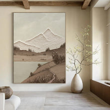 Load image into Gallery viewer, Sepia - Toned Mountain Vista – Textured Oil Landscape DTP268
