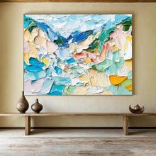 Load image into Gallery viewer, Impasto “Pastel Peaks” Painting on Canvas, Abstract Mountain Art DKH804
