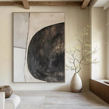 Load image into Gallery viewer, Earthy Tones Geometric Forms Abstract Canvas Painting, Suited for Minimalist Gallery &amp; Natural - Inspired Office LargeART1110
