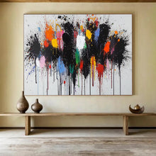 Load image into Gallery viewer, Vibrant Splatter Chaos Large - Scale Hand - painted Abstract Acrylic Art DLZ193
