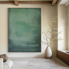 Load image into Gallery viewer, Soft Green Gradient Abstract Painting, Perfect for Calming Bedroom &amp; Minimalist Office LargeART1465
