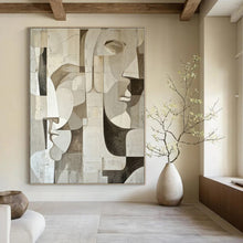 Load image into Gallery viewer, Cubist Face Abstract Painting, Perfect for Art - Lover’s Study &amp; Modern Gallery Wall LargeART1388
