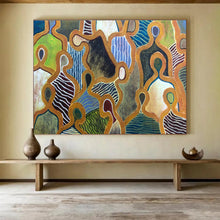 Load image into Gallery viewer, Abstract Figure Painting on Canvas - “Community Shapes” DKH716
