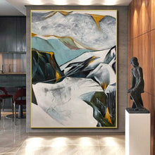 Load image into Gallery viewer, Large - Scale Abstract Mountain Range Acrylic for Nature - Inspired Living Room &amp; Cozy Cabin Bedroom LargeART0314
