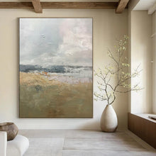 Load image into Gallery viewer, Soft - Toned Coastal Abstract Painting, Ideal for Beach House Living Room &amp; Serene Bedroom LargeART1956
